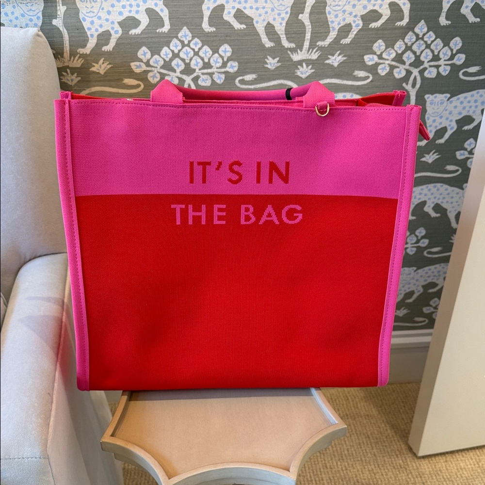 kate spade Pink and Red 'IT'S IN THE BAG' Two-Tone Tote